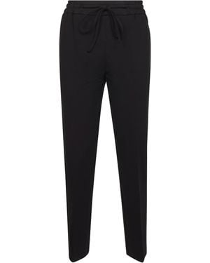 Blanca Vita Stretch Viscose Blend Priya Drawstring Pants - Black