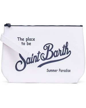 MC2 Saint Barth Aline Printed Clutch Bag - White