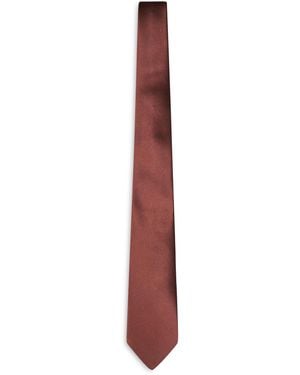 Saint Laurent Copper Silk Satin Tie - Pink
