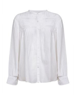 Isabel Marant Gathered Voile Plalia Blouse - White