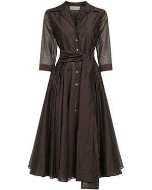 Blanca Vita Mocha Voile Alaky Midi Dress - Black