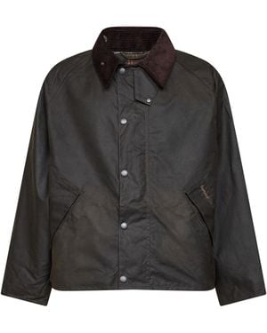 Barbour Waxed Cotton Os Transport Jacket - Black