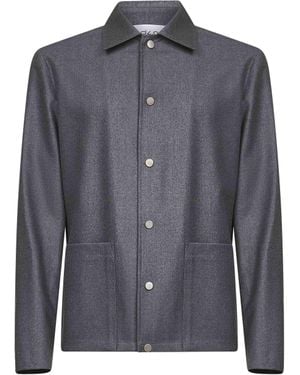 D 40 Virgin Wool Chore Jacket - Blue