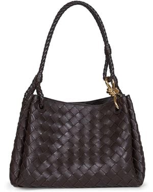Bottega Veneta Fondant Parachute Shoulder Bag - Black