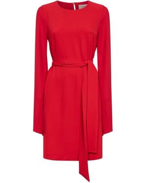 Blanca Vita Fire Agira Short Dress With Georgette Sleeves - Red
