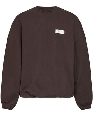Jacquemus Cotton The Montaigne Crewneck Sweatshirt - Brown