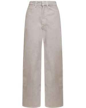 Lemaire Moonstone Denim High Waisted Curved Jeans - Gray