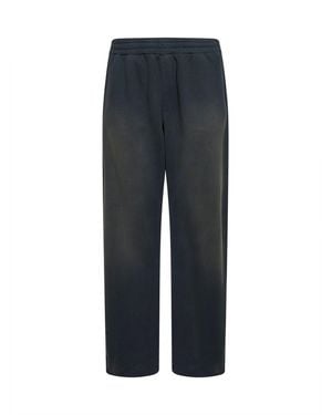 Golden Goose Bleached Cotton Fleece Journey Jogging Trousers - Blue