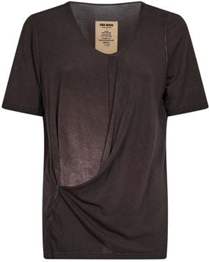 Uma Wang Stretch Jersey Draped Trap Top<Br - Black