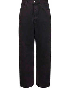 Dries Van Noten Washed Cotton Denim Loose-Fit Jeans - Black