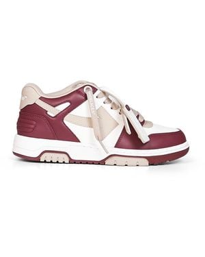 Off-White c/o Virgil Abloh Burgundy And Out Of Office Trainers - Pink
