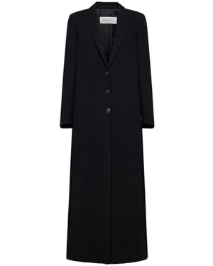 Dries Van Noten Crêpe Richy Long Embroidered Coat - Black