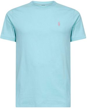 Polo Ralph Lauren New Aqua Jersey Custom Slim-Fit Crewneck T-Shirt - Blue