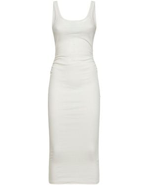 MC2 Saint Barth Ribbed Jersey Jennifer Midi Tank Dress - White