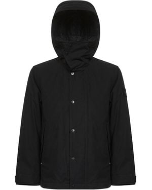 Stone Island Parka Corto Con Cappuccio Ghost Piece - Nero