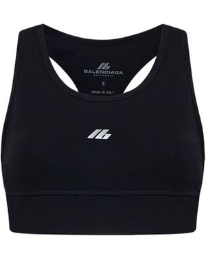 Balenciaga Logo Sports Bra - Black