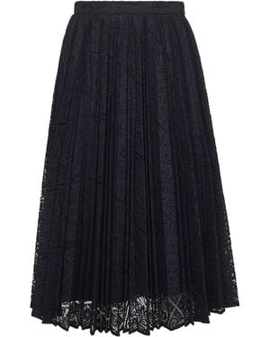 Max Mara Lace Leandro Pleated Midi Skirt - Blue