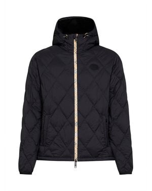 Burberry Quilted Hooded Jacket<Br - Black