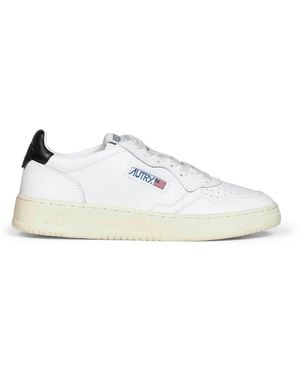 Autry Leather Medalist Low Trainers - White