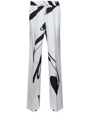 Kiton Trousers Silk - White