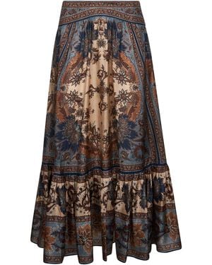 Zimmermann Gonna Midi A Balze Ascension - Multicolore