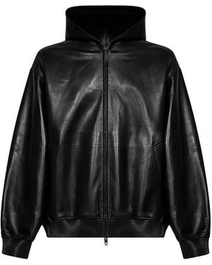 Balenciaga Short Hooded Coat Jacket - Black