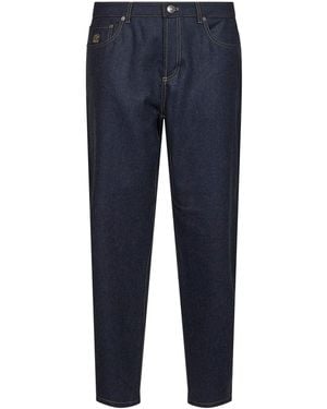 Brunello Cucinelli Virgin Wool Flannel Five-Pocket Trousers - Blue