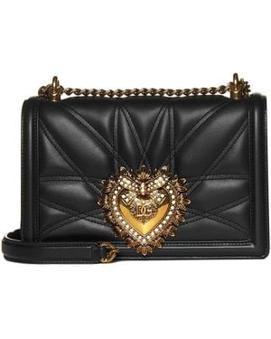 Dolce & Gabbana Medium Devotion Quilted Shoulder Bag From Featuring - Black