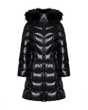 Moncler Nylon Laqué Fulmarusse Hooded Midi Puffer Coat - Black
