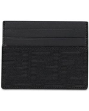 Fendi Ff Jacquard Card Holder - White