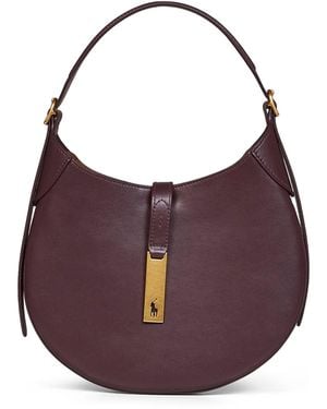 Polo Ralph Lauren Midnight Merlot Polo Id Small Shoulder Bag - Purple