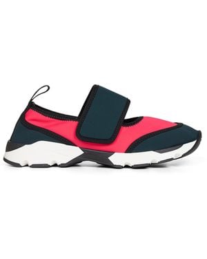 Marni Fuchsia And Lycra Mary Jane Running Trainer - White