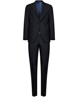 D 40 Single-Breasted Wool Suit From D4.0 - Blue