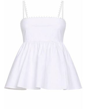 Jacquemus The Traversin Peplum Camisole Top - White