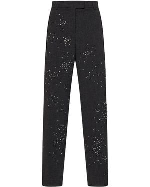 Des Phemmes Pantaloni Sartoriali Ricamati - Nero