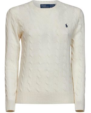 Polo Ralph Lauren Cream Cable-Knit Wool And Cashmere Jumper - White