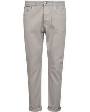 Brunello Cucinelli Light Comfort Denim Leisure Fit Jeans - Grey