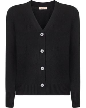 Blanca Vita Virgin Wool Knit Cardigan - Black