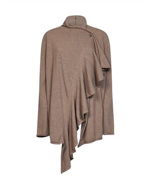 Uma Wang Tan Cashmere Knit Rouges Cardigan - Brown