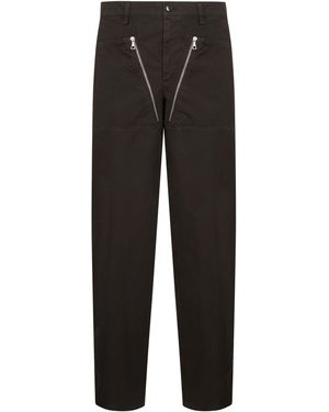 Dries Van Noten Cotton Canvas Straight-Leg Trousers - Black