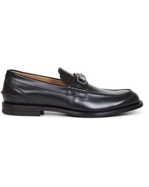 Gucci Leather Loafers With Horsebit - White