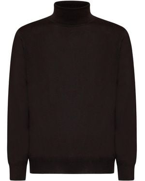 D 40 Virgin Wool Turtleneck Jumper - Black