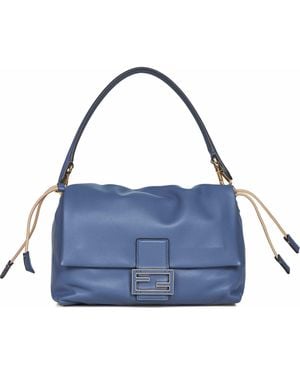 Fendi Borsa Mamma Baguette Medium - Blu