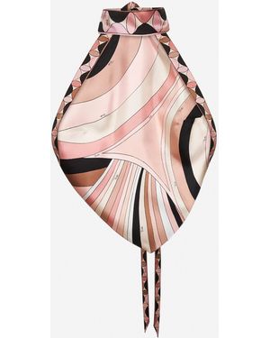 PUCCI Iride Print Silk Twill Top - Natural