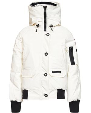Canada Goose Bomber Con Cappuccio Chilliwack - Bianco