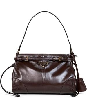 Prada Dark Prada Bonnie Small Handbag - Brown