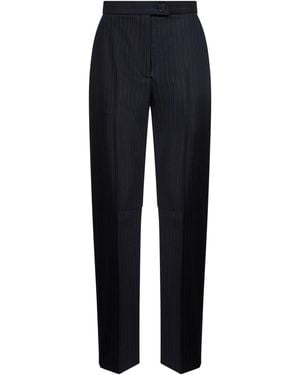 KHAITE Pinstriped Stretch Wool Jude Pants - Blue