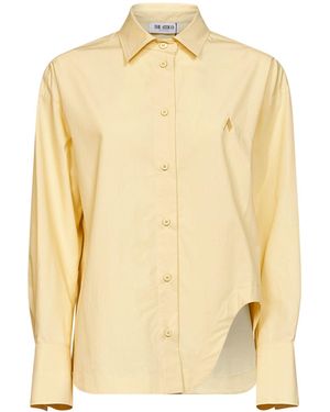 The Attico Pale Cotton Poplin "Diana" Shirt - Natural