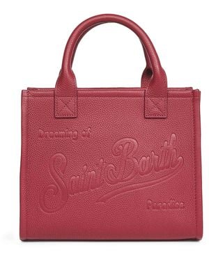 Mc2 Saint Barth Burgundy Vanity Bag Midi Handbag - Red