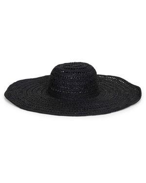 IBELIV Raffia Miaro Floppy Beach Hat - Black